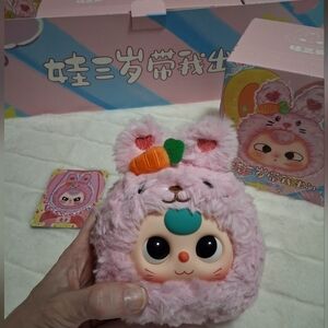 Baby Three Take Me Out Zipper Bag. Confirmed Pink Rabbit w Boba eyes 👀